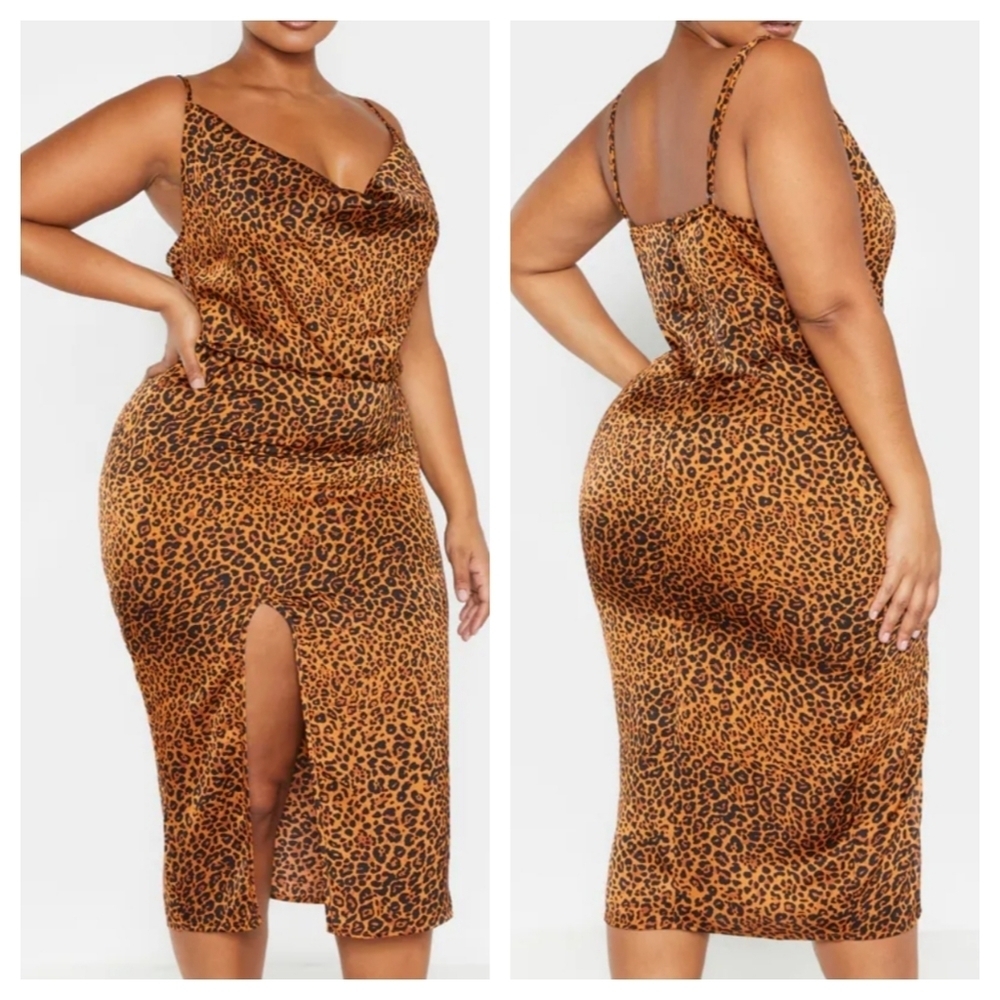 Leopard Print Midi Dress